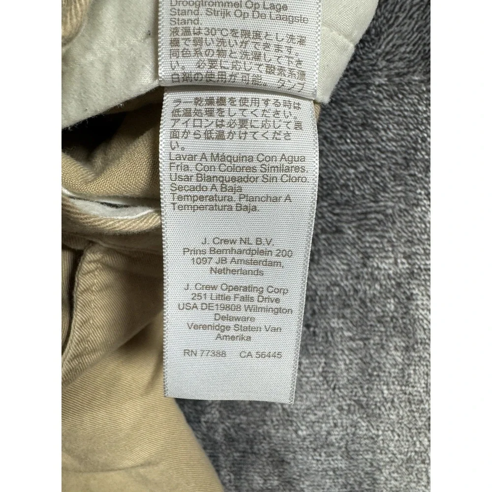 J.Crew Men's FLEX Chino Pants Size 30x30 Tan Khaki Polyester SLIM FIT